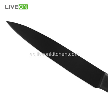 Cuchillo de cocina negro de 5 pulgadas de utilidad